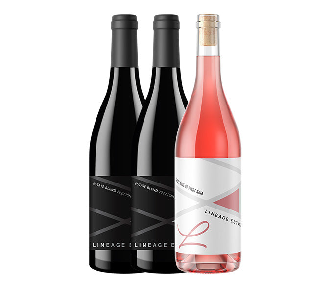 Lineage Estate 2022 Pinot Noir and 2023 Estate Rose of Pinot Noir